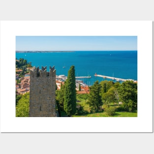 Piran City Walls, Slovenia Posters and Art